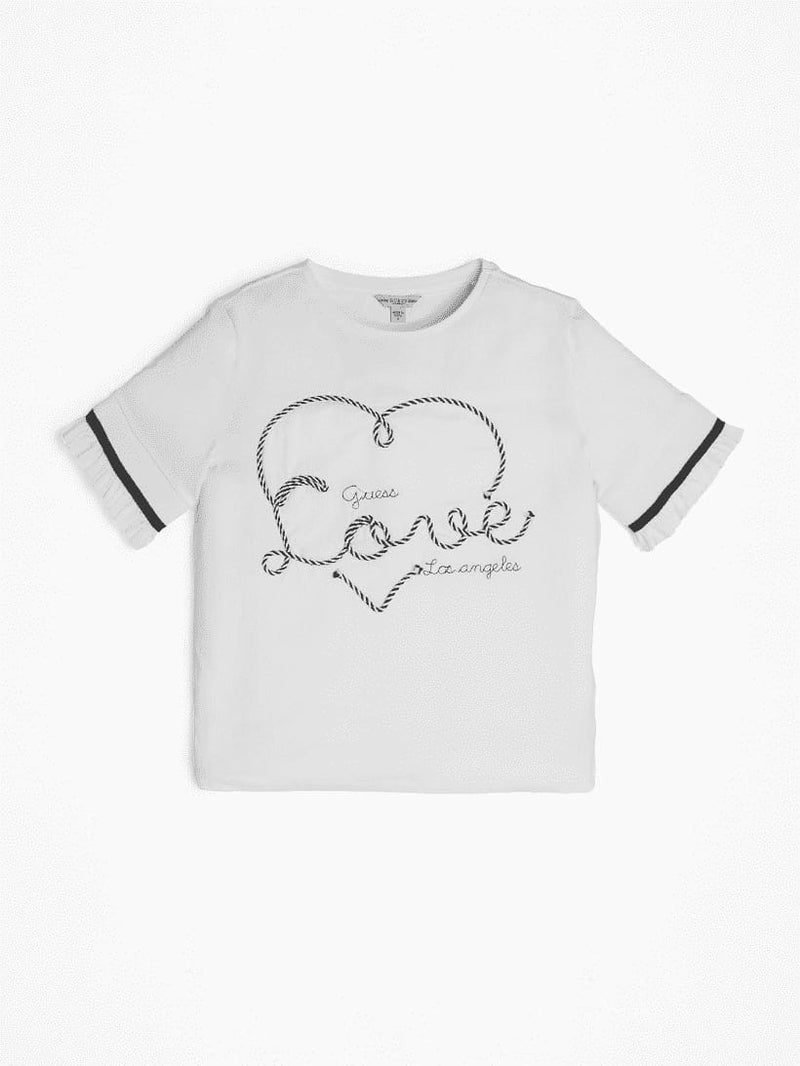 T-shirt com Coração Bordado